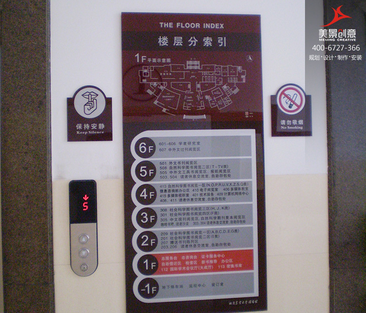 图书馆指示牌